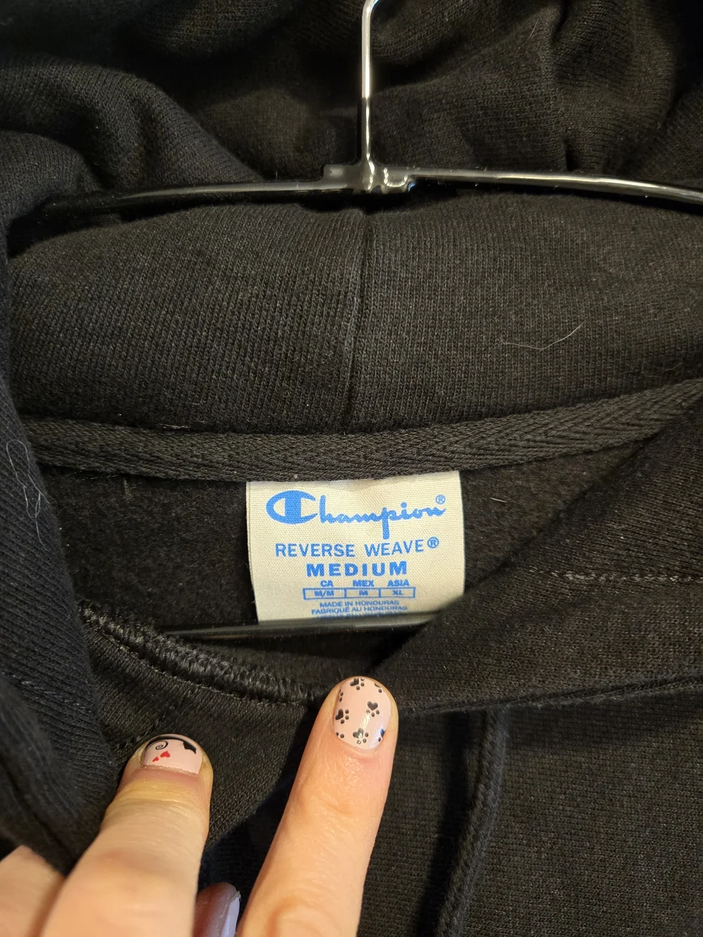 Champion Women’s Black Cropped Hoodie - Picture 5 of 7